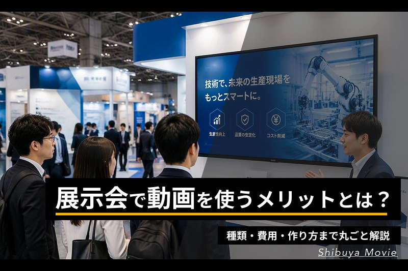 展示会で動画を使うメリットとは？種類・費用・作り方まで丸ごと解説