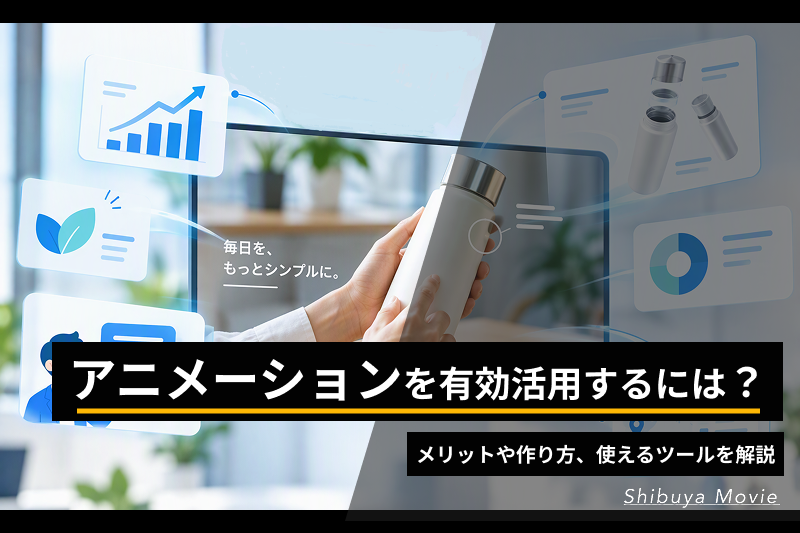 実写動画にアニメーションを活用しているイメージ動画